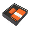 Подарочный набор с блокнотом С2, металлической ручкой и кружкой, оранжевый