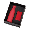 Подарочный набор с термобутылкой и повербанком С2, красный