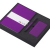 Подарочный набор c блокнотом С1, ручкой и повербанком 5000 mAh, фиолетовый