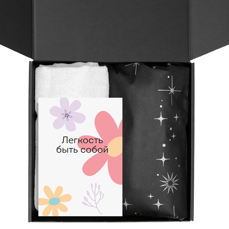 Подарочный набор «Re:f. Walk» с палантином, шоппером и термосом, белый