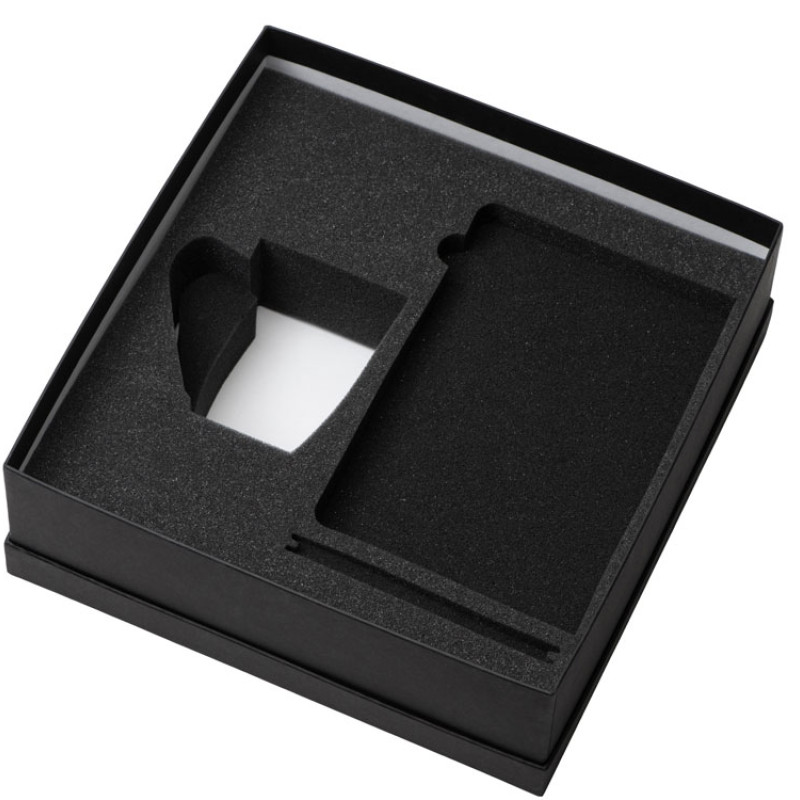 Подарочный набор с блокнотом С1, металлической ручкой и кружкой, черный