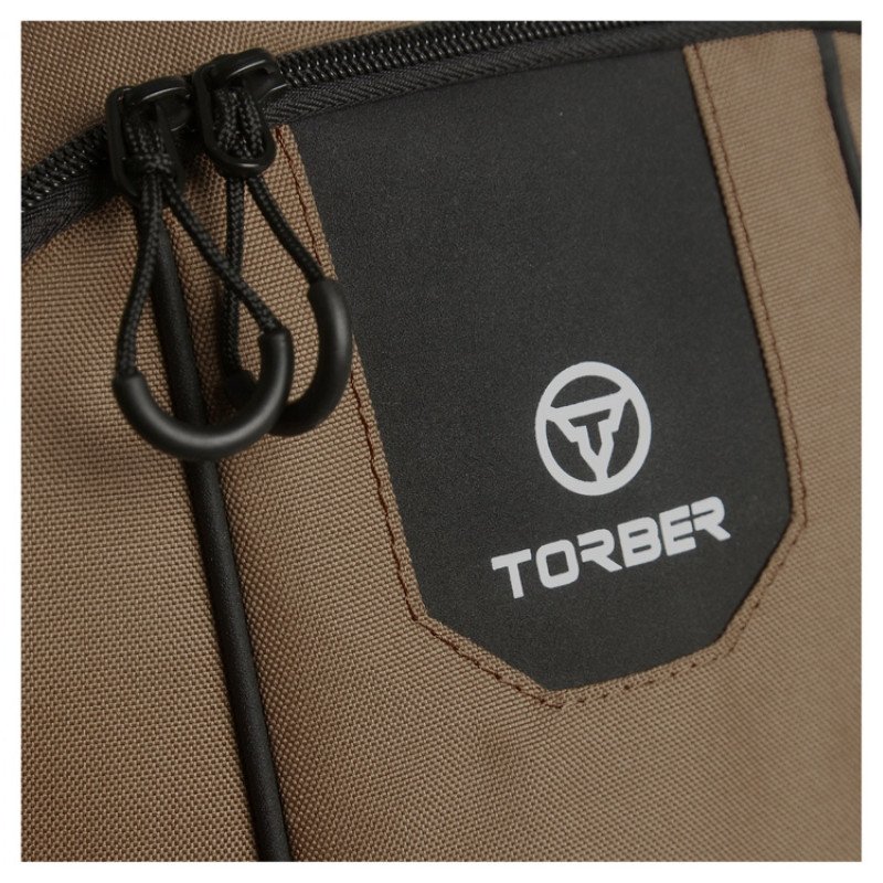 Рюкзак TORBER РАКЕТА с отделением для ноутбука 15,6", коричневый, полиэстер 600D, 46 х 30 x 13