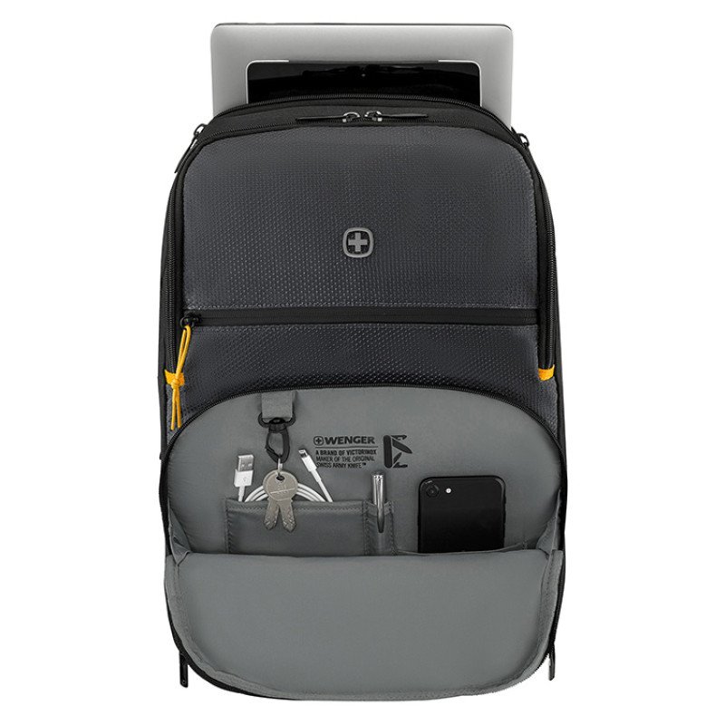 Рюкзак WENGER Move 16", чёрный, переработанный ПЭТ, 33 x 19 x 44 см, 22 л