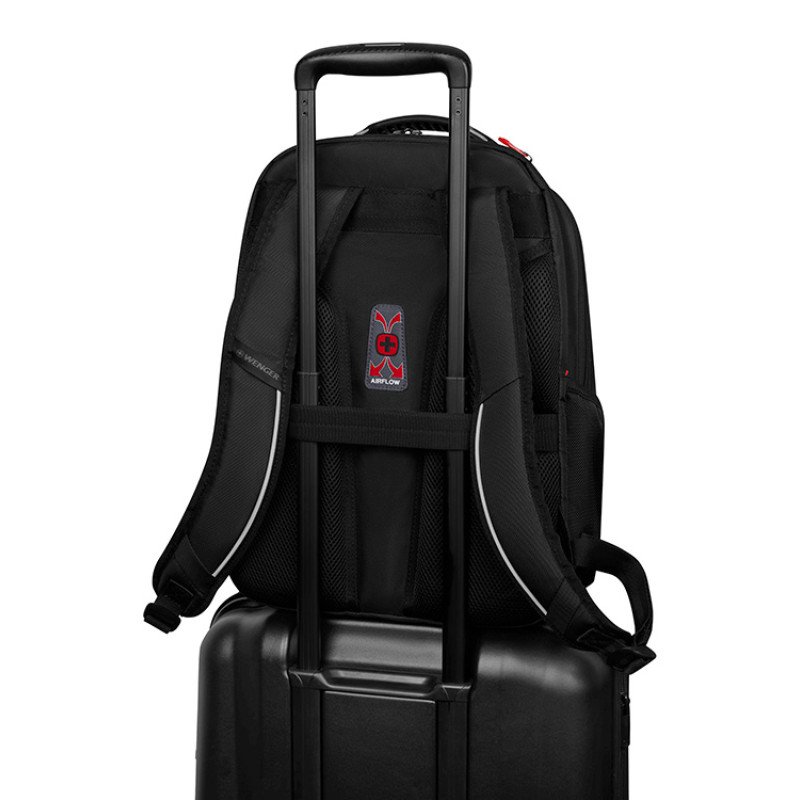 Рюкзак WENGER ALTAIR 15.6", черный, переработанный ПЭТ/Полиэстер, 32х21х44 см, 22 л.