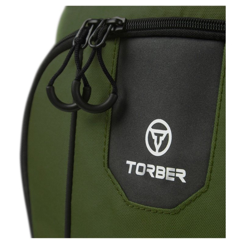 Рюкзак TORBER РАКЕТА с отделением для ноутбука 15,6", зеленый, полиэстер 600D, 46 х 30 x 13 см