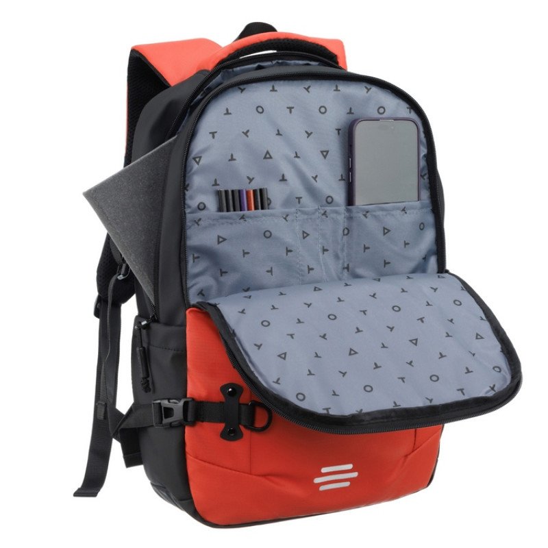 Рюкзак спортивный TORBER ЭКСТРИМ 18", оранжевый/чёрный, 31 х 12 х 46 см, 17л Рюкзак спортивный TORBER ЭКСТРИМ 18", оранжевый/чёрный, 31 х 12 х 46 см, 17л