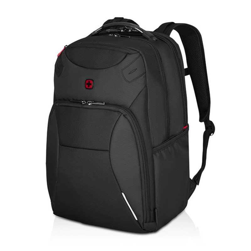 Рюкзак WENGER Cosmic 17", чёрный, переработанный ПЭТ/ПВХ/полиэстер, 34 x 23 x 49 см, 30 л