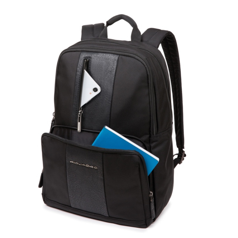 Рюкзак с отделением для ноутбука, Piquadro BRE, Черный