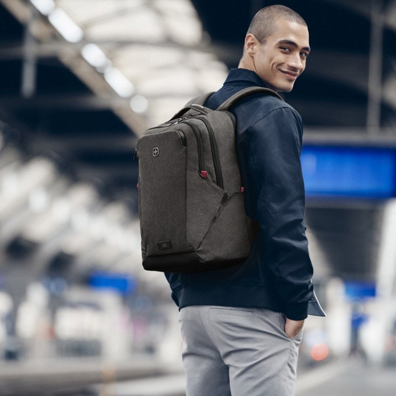 Рюкзак WENGER MX Professional 16”, серый, 100% полиэстер, 33х21х45 см, 21 л