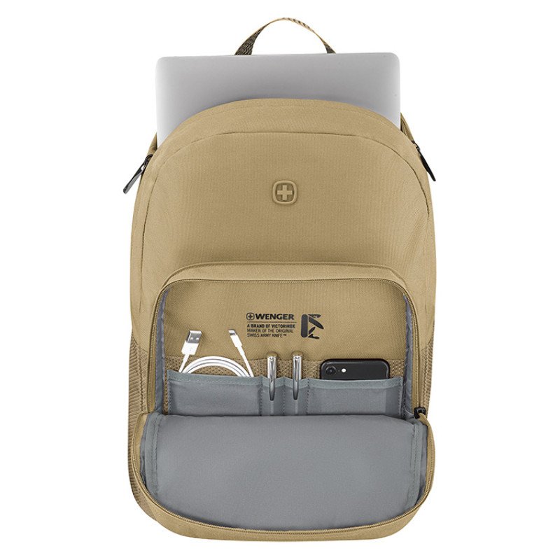 Рюкзак WENGER Crango 16", бежевый, переработанный ПЭТ/Полиэстер, 33х22х46 см, 27 л.
