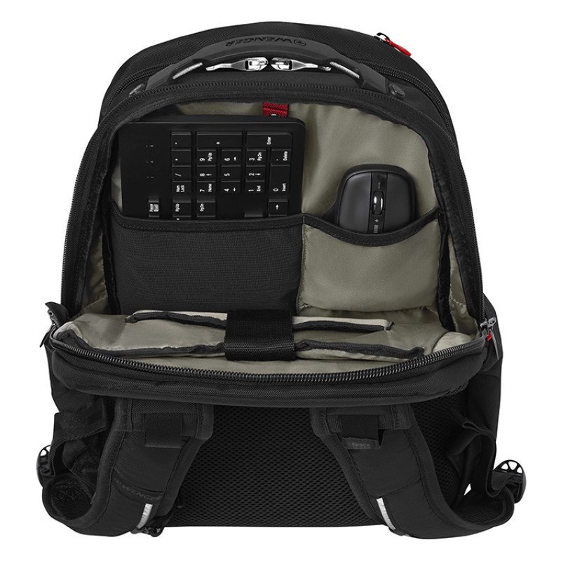 Рюкзак WENGER Cosmic 17", чёрный, переработанный ПЭТ/ПВХ/полиэстер, 34 x 23 x 49 см, 30 л