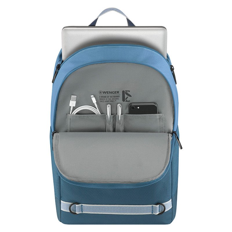Рюкзак WENGER Tyon 15.6", голубой, переработанный ПЭТ/Полиэстер, 32х18х48 см, 23 л.