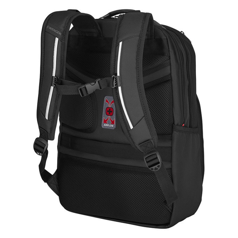 Рюкзак WENGER Cosmic 17", чёрный, переработанный ПЭТ/ПВХ/полиэстер, 34 x 23 x 49 см, 30 л