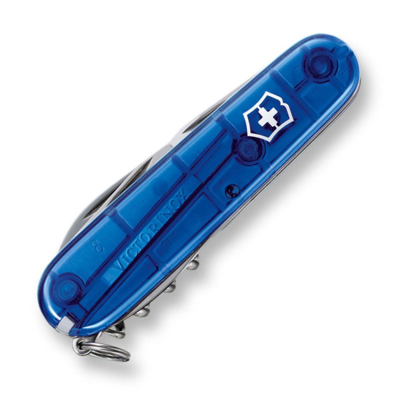 Нож перочинный VICTORINOX Spartan, 91 мм, 12 функций, полупрозрачный синий
