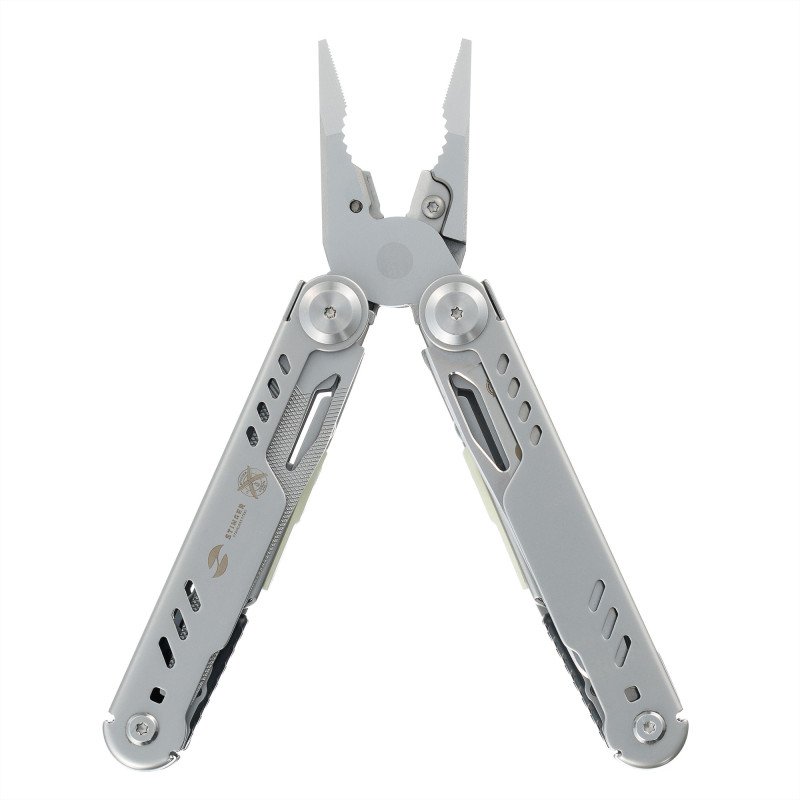 Мультитул Stinger, 110 х 27 мм, 23 функции, сталь, серебристый, в картонной коробке, в комплекте нейлоновый чехол Мультитул Stinger, 110 х 27 мм, 23 функции, сталь, серебристый, в картонной коробке, в комплекте нейлоновый чехол