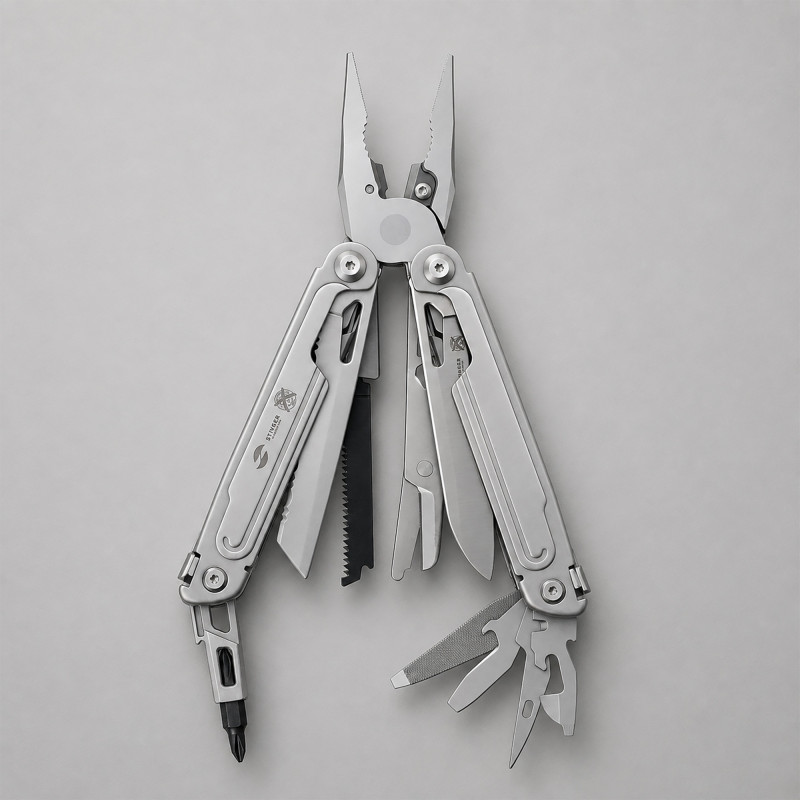 Мультитул Stinger, 113 х 22 мм, 21 функция, сталь, серебристый, в картонной коробке, в комплекте нейлоновый чехол Мультитул Stinger, 113 х 22 мм, 21 функция, сталь, серебристый, в картонной коробке, в комплекте нейлоновый чехол