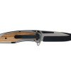 Нож складной Stinger, 120 мм, (черный/серебристый), материал рукояти: нержавеющая сталь/дерево
