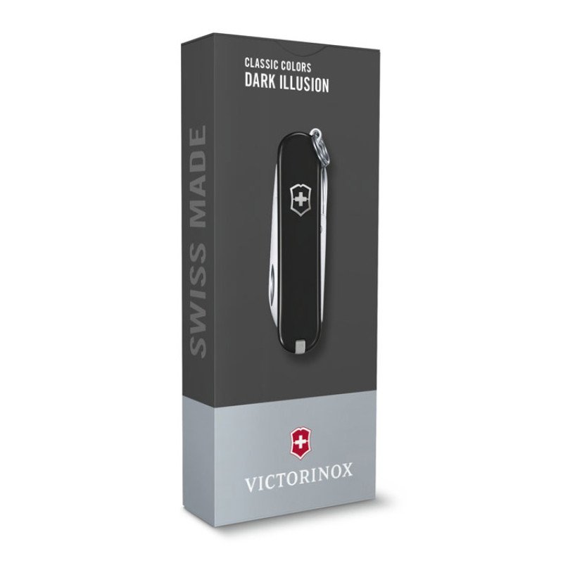 Нож-брелок VICTORINOX Classic SD Colors "Dark Illusion", 58 мм, 7 функций, чёрный Нож-брелок VICTORINOX Classic SD Colors "Dark Illusion", 58 мм, 7 функций, чёрный