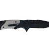 Нож складной Stinger, 120 мм, (черный), материал рукояти: нержавеющая сталь (серебристый/черный)