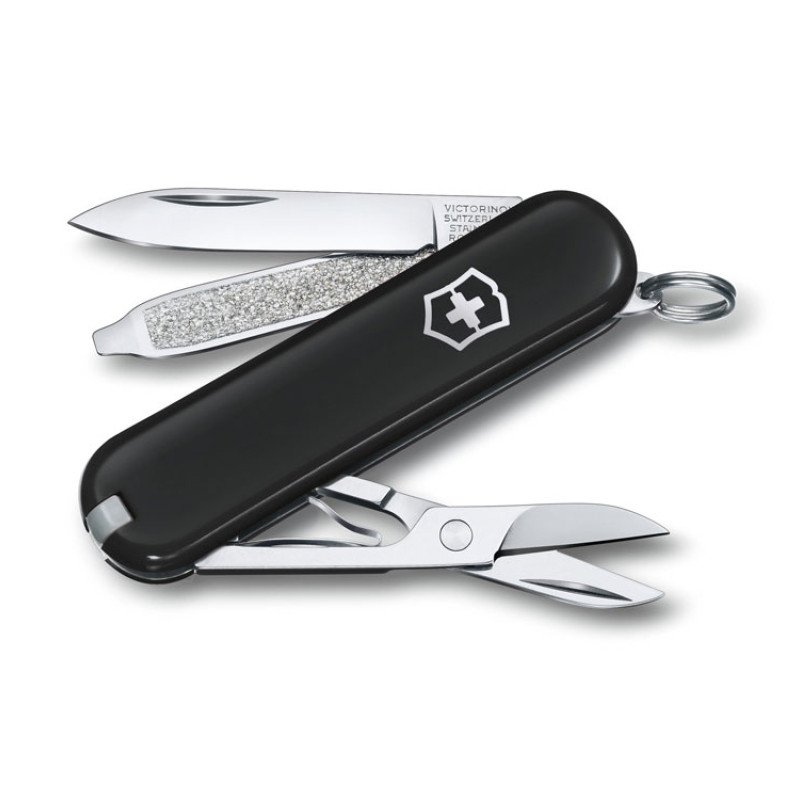 Нож-брелок VICTORINOX Classic SD Colors "Dark Illusion", 58 мм, 7 функций, чёрный Нож-брелок VICTORINOX Classic SD Colors "Dark Illusion", 58 мм, 7 функций, чёрный