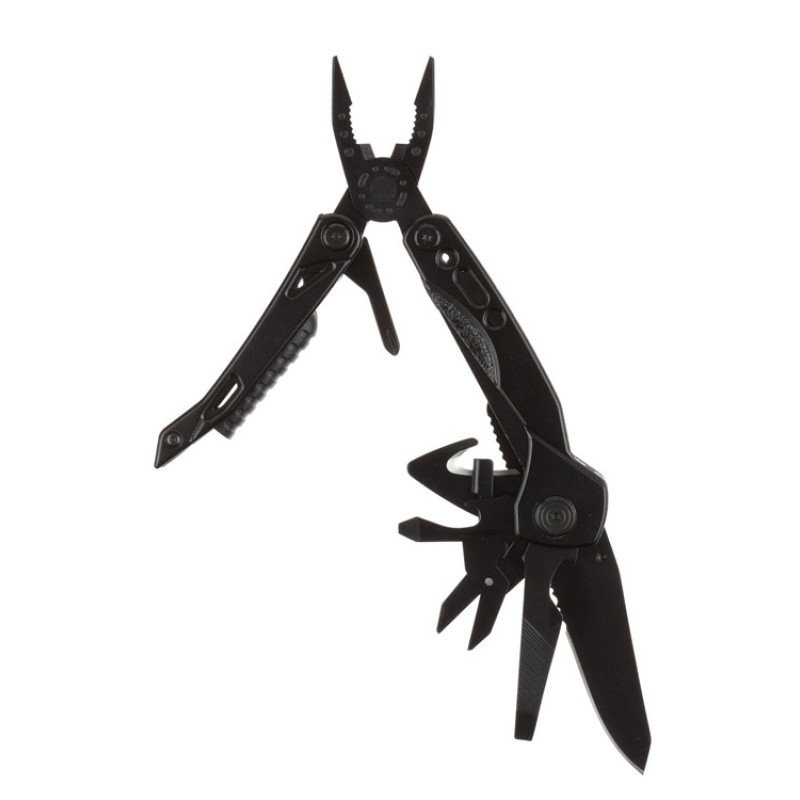 Мультитул Stinger, 105x45 мм, 13 функций, сталь, чёрный, в комплекте 9 насадок и нейлоновый чехол Мультитул Stinger, 105x45 мм, 13 функций, сталь, чёрный, в комплекте 9 насадок и нейлоновый чехол