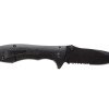 Нож складной Stinger, 80 мм (чёрный), материал рукояти: сталь/сандаловое дерево (коричневый)