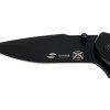 Нож складной Stinger, 120 мм, (черный), материал рукояти: нержавеющая сталь (серебристый/черный)