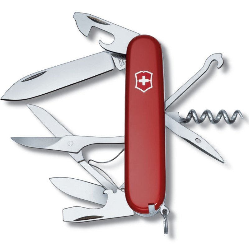Нож перочинный VICTORINOX Climber, 91 мм, 14 функций, красный Нож перочинный VICTORINOX Climber, 91 мм, 14 функций, красный