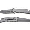 Нож складной Stinger, 102 мм, (серый), материал рукояти: нержавеющая сталь (серый)