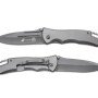 Нож складной Stinger, 102 мм, (серый), материал рукояти: нержавеющая сталь (серый)