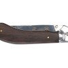 Нож складной Stinger, 105 мм, (серебристый), материал рукояти: сталь/дерево (серебристо-коричневый)