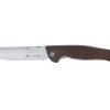 Нож складной Stinger, 112 мм (серебристый), материал рукояти: древесина венге (коричневый)