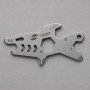 Мини-мультитул карманный Stinger, 60 x 31 мм, 5 функций, акула, нержавеющая сталь, серебристый, в блистере