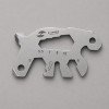Мини-мультитул карманный Stinger, 55 x 35 мм, 5 функций, медведь, нержавеющая сталь, серебристый, в блистере