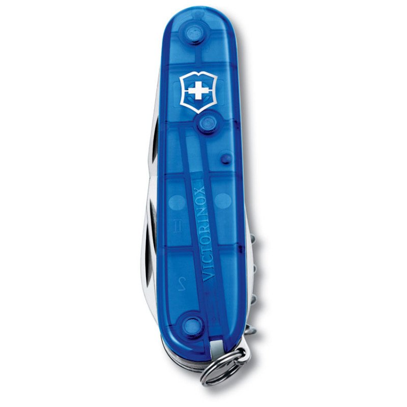 Нож перочинный VICTORINOX Spartan, 91 мм, 12 функций, полупрозрачный синий