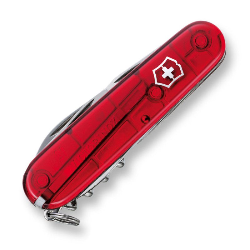 Нож перочинный VICTORINOX Spartan, 91 мм, 12 функций, полупрозрачный красный Нож перочинный VICTORINOX Spartan, 91 мм, 12 функций, полупрозрачный красный