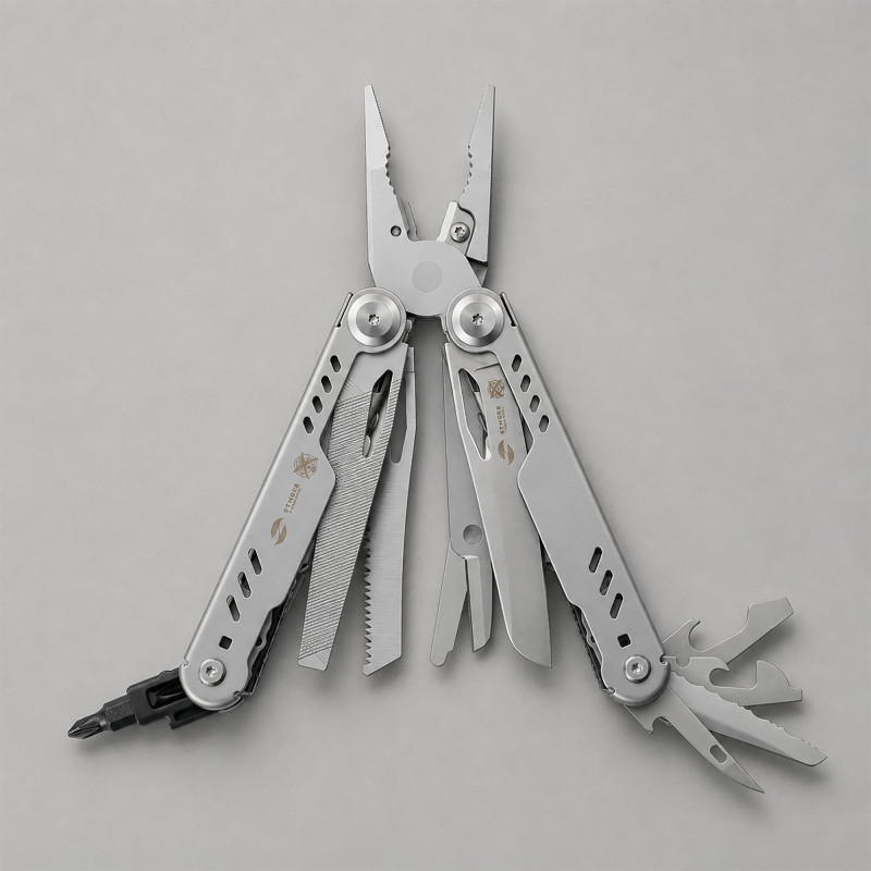 Мультитул Stinger, 110 х 27 мм, 23 функции, сталь, серебристый, в картонной коробке, в комплекте нейлоновый чехол Мультитул Stinger, 110 х 27 мм, 23 функции, сталь, серебристый, в картонной коробке, в комплекте нейлоновый чехол