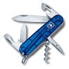 Нож перочинный VICTORINOX Spartan, 91 мм, 12 функций, полупрозрачный синий