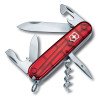 Нож перочинный VICTORINOX Spartan, 91 мм, 12 функций, полупрозрачный красный Нож перочинный VICTORINOX Spartan, 91 мм, 12 функций, полупрозрачный красный