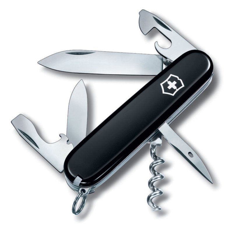Нож перочинный VICTORINOX Spartan, 91 мм, 12 функций, чёрный Нож перочинный VICTORINOX Spartan, 91 мм, 12 функций, чёрный