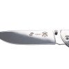 Нож складной Stinger, 106 мм, (серебристый), материал рукояти: сталь/дерево (серебристо-коричневый)
