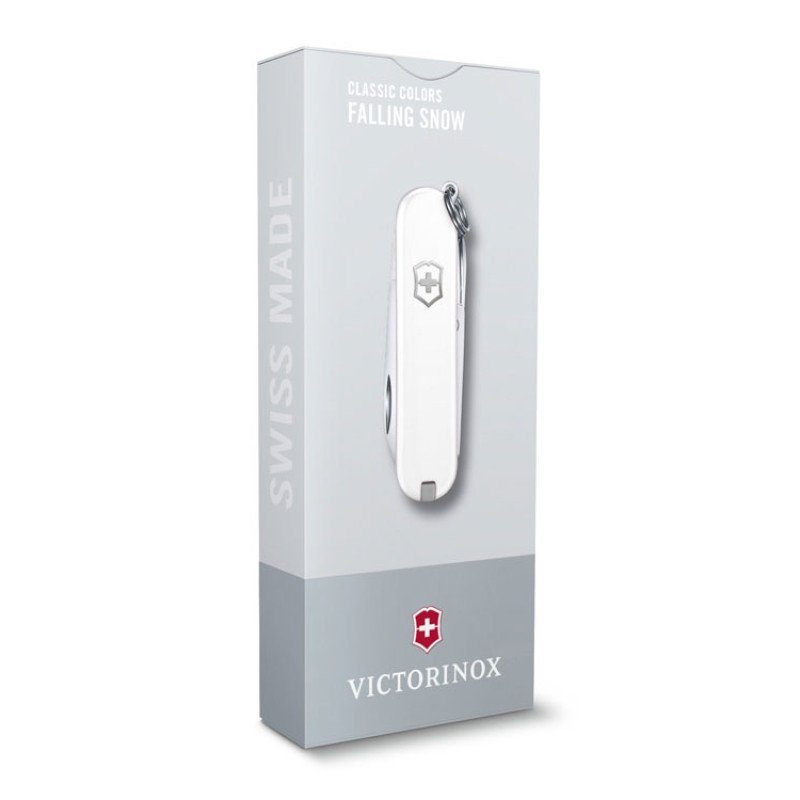 Нож-брелок VICTORINOX Classic SD Colors "Falling Snow", 58 мм, 7 функций, белый Нож-брелок VICTORINOX Classic SD Colors "Falling Snow", 58 мм, 7 функций, белый