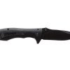Нож складной Stinger, 80 мм, (чёрный), материал рукояти: сталь/эбеновое дерево (коричневый)