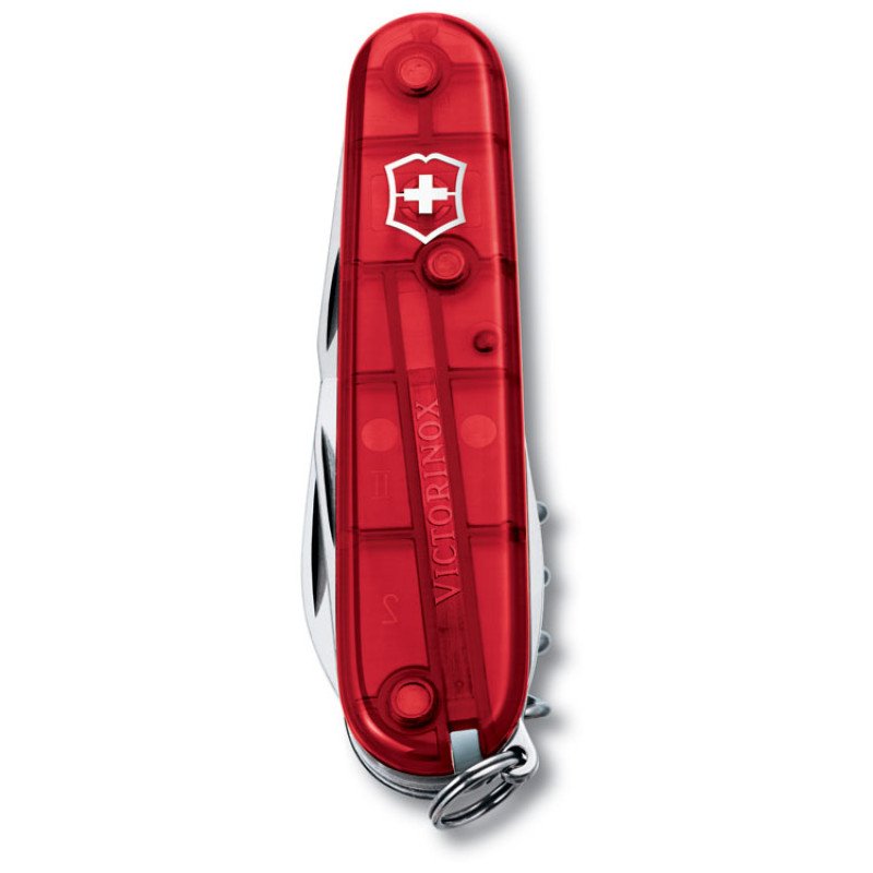 Нож перочинный VICTORINOX Spartan, 91 мм, 12 функций, полупрозрачный красный Нож перочинный VICTORINOX Spartan, 91 мм, 12 функций, полупрозрачный красный