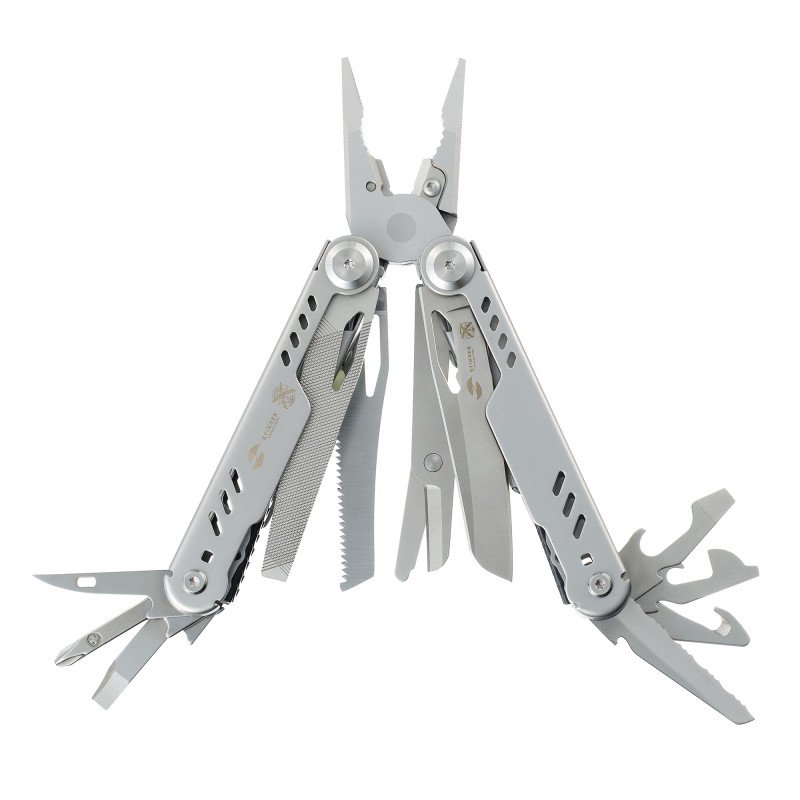 Мультитул Stinger, 110 х 27 мм, 21 функция, сталь, серебристый, в картонной коробке, в комплекте нейлоновый чехол