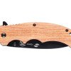Нож складной Stinger, 120 мм, (чёрный), материал рукояти: дерево/сталь (коричневый)