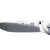Нож складной Stinger, 105 мм, (серебристый), материал рукояти: сталь/дерево (серебристо-коричневый)