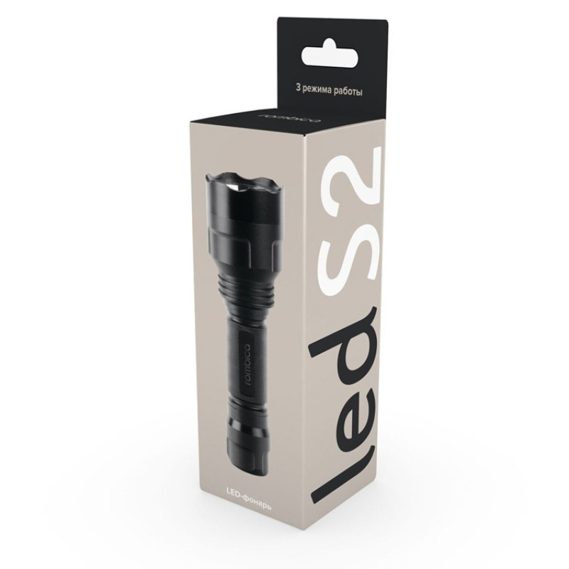 Фонарь светодиодный Rombica LED S2, Cree XPE, 200лм, алюминий Фонарь светодиодный Rombica LED S2, Cree XPE, 200лм, алюминий