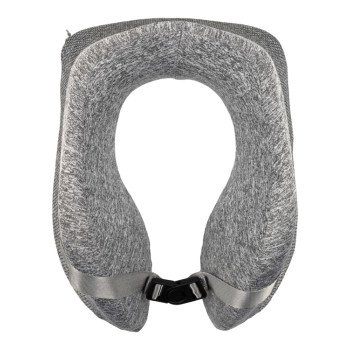 Подушка TORBER, дорожная, с эфектом памяти, серая, полиэстер, 20х27х10 см