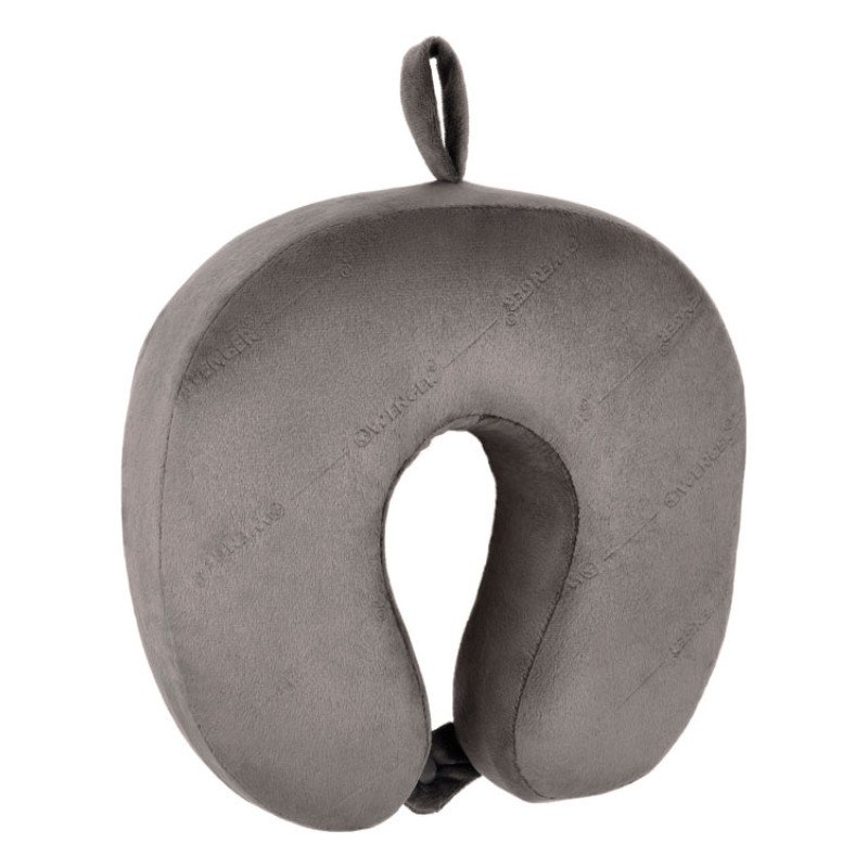 Подушка для самолета WENGER, с эффектом памяти, серая, флис